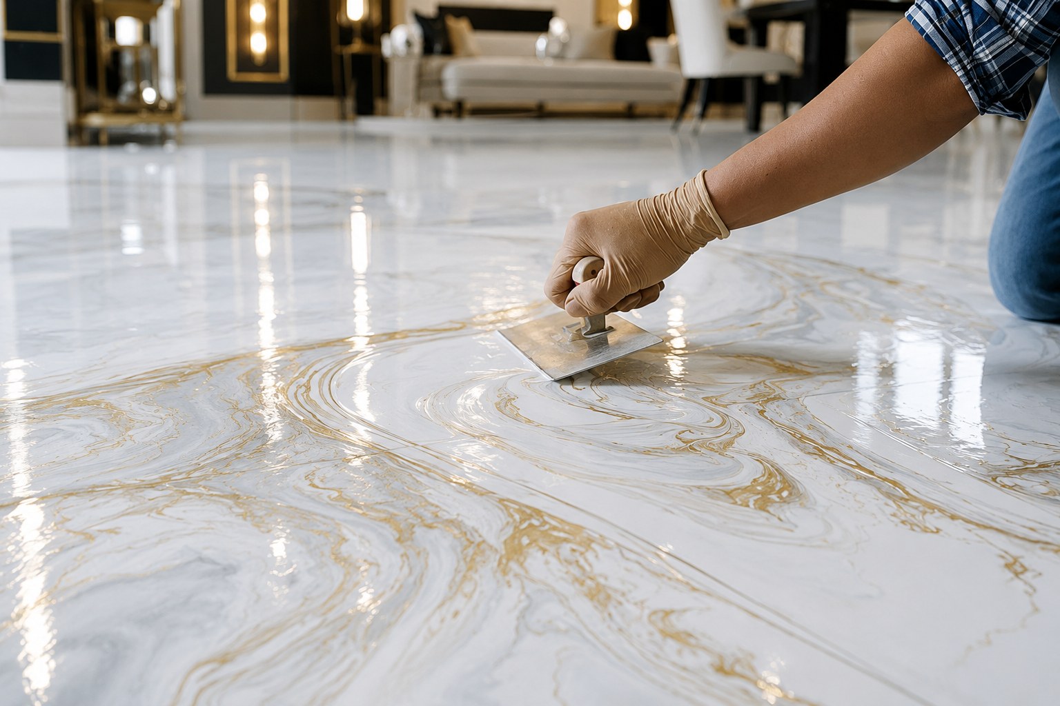 Epoxy application detail