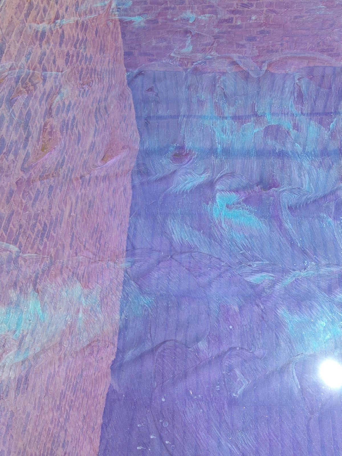 Purple Metallic Floor Detail